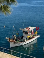 Barca Ets al.lots Barca de pesca artesanal realizando pesca turismo en Menorca